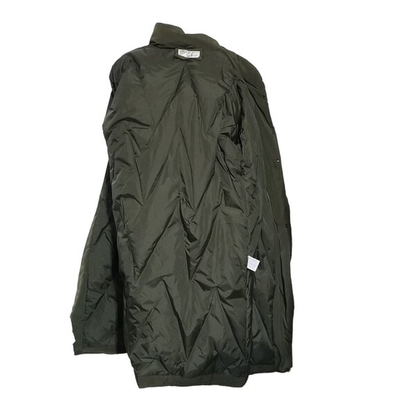 Vintage Gallery Coat Duck Down Long Green Quilted Double Breasted Tag L Fits XL - Picture 5 of 9